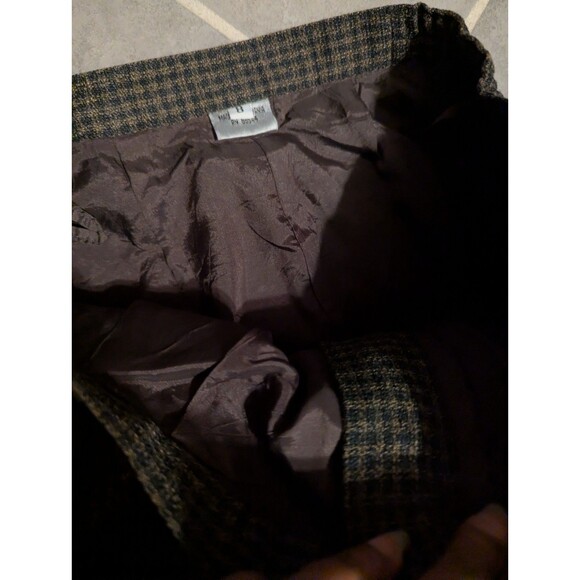 Vintage 80s High Waist Houndstooth Wool Blend Trousers womenMade in Romania Sz 8 - Picture 12 of 15